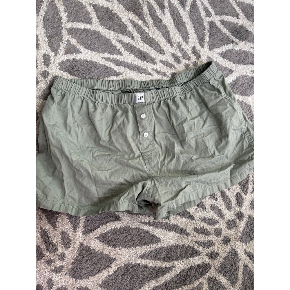 Sage Green Gap Body Lounge Boxer Style PJ Shorts